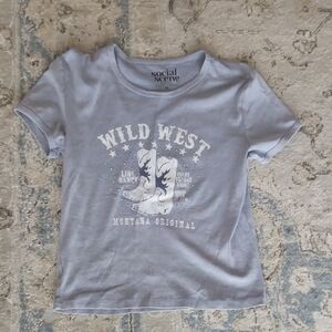 Social Scene Wild West Gray T-Shirt